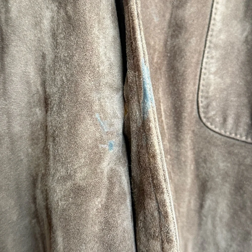 Peter Millar 100% Genuine Suede Leather Shirt Jacket - Rich‎ Brown Men’s